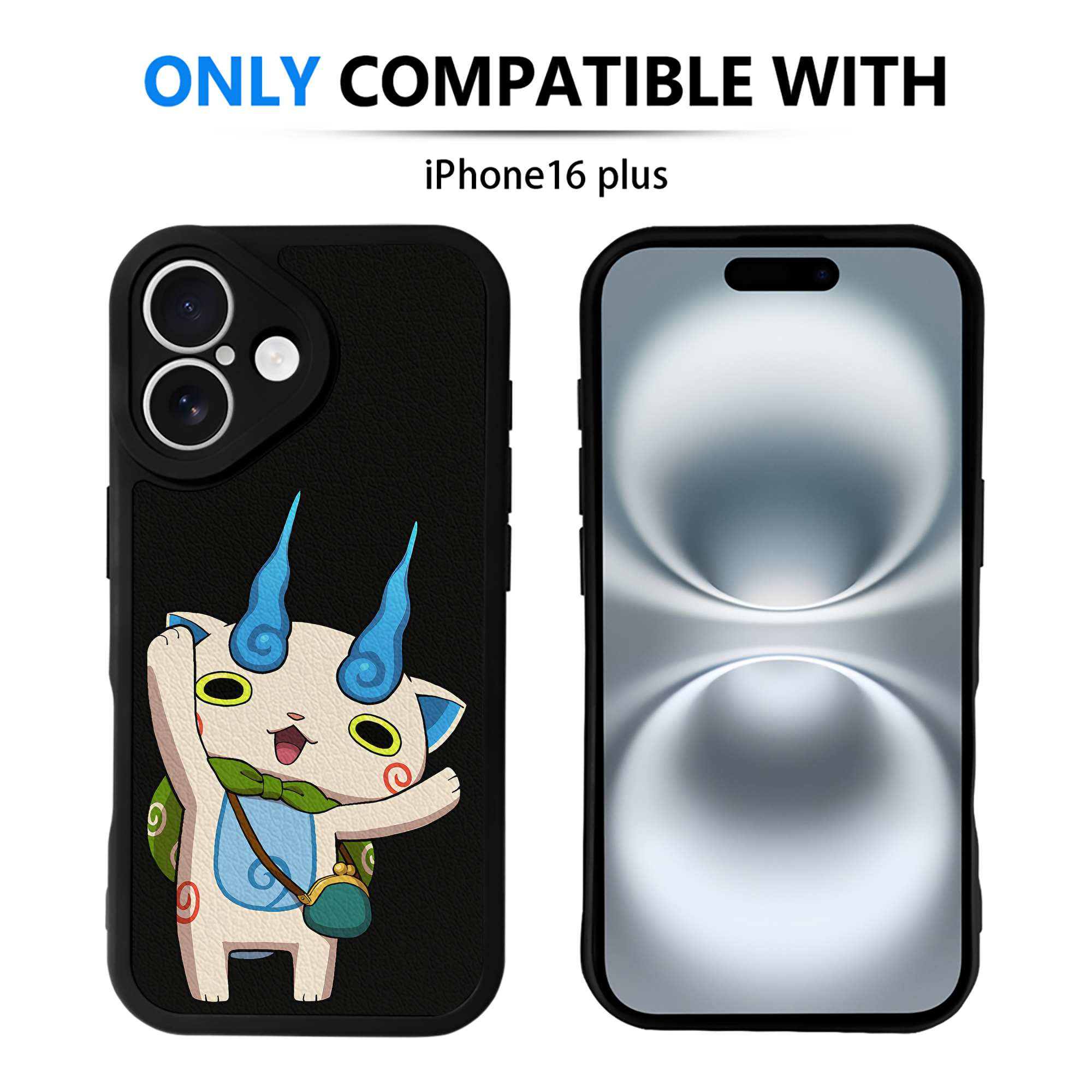 （画像用） 妖怪ウォッチ Yo-kai Watch 【iPhone 16シリーズ対応】シリコンスマホケース（レザー調） 材質：シリコン